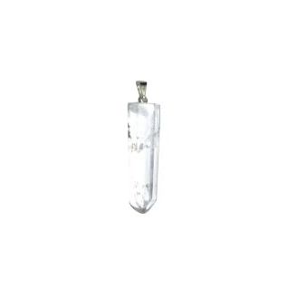Colgante Punta Facetada Cuarzo Cristal 3.5cm